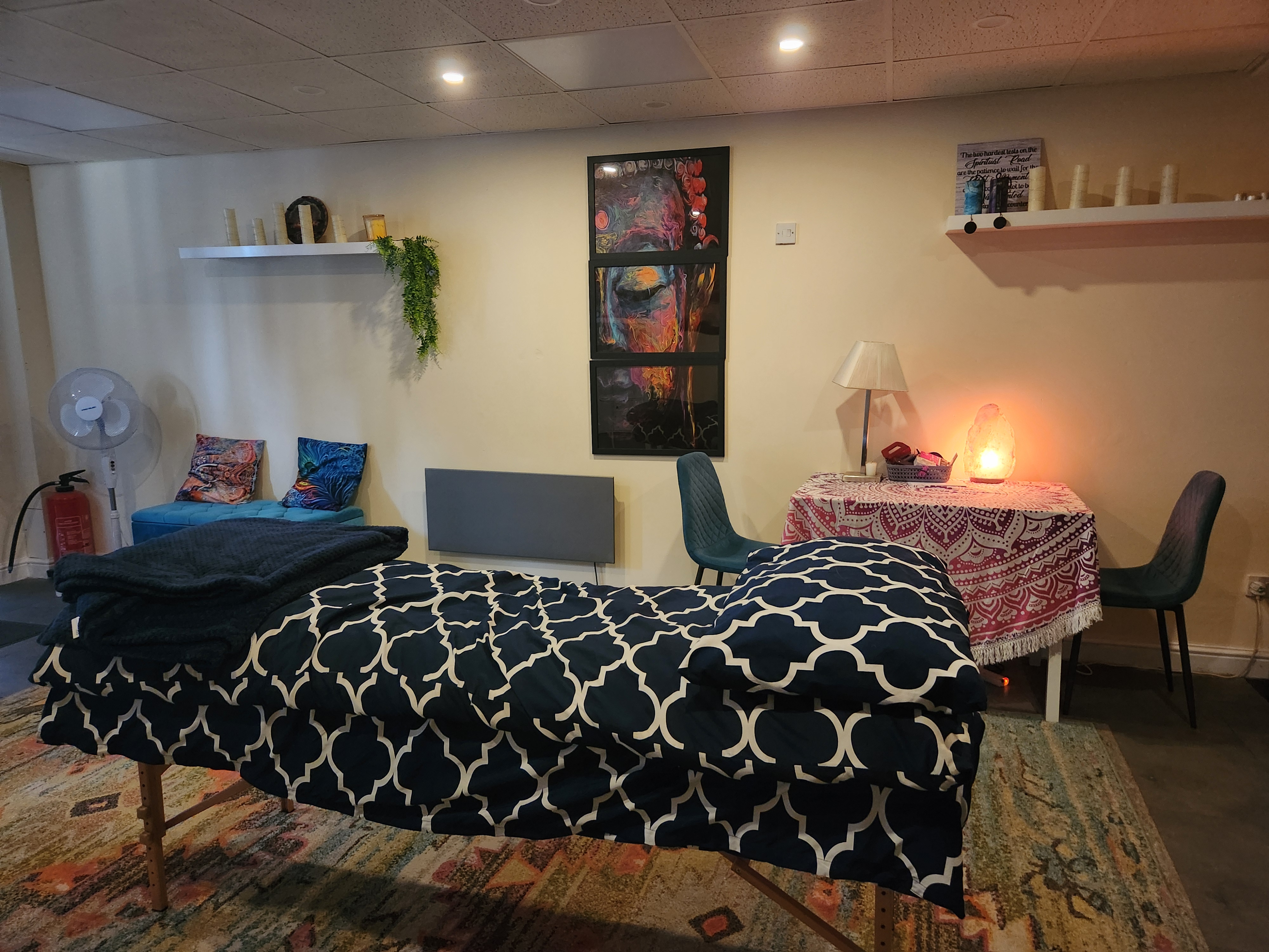 Massage therapy setup